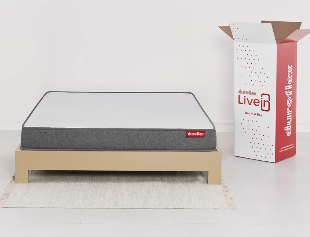 Duroflex Livein - Anti Microbial Fabric 6 Inch King Size Memory Foam Mattress (78 X 72 X 6)